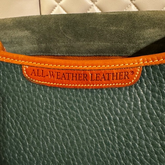 Green and Brown All Weather Leather Dooney & Bourke Crossbody Bag - Picture 8 of 9